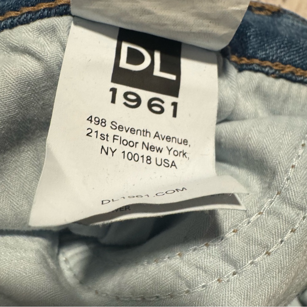 DL1961 Florence Instasculpt Cropped Belmont Blue Jeans Size 24 - Picture 8 of 9